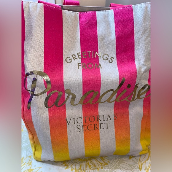 NWT Victoria's Secret Pink and Orange Tote Bag - Picture 6 of 16
